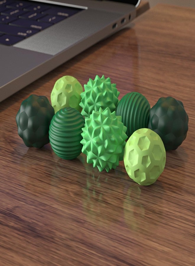 Ahorasky Fidget Toys - 8Pcs Magnetic Attraction Stress Balls with Silicone Shell and Storage Box for Adults - to Calm Restless Hands and Anxious Mind, Silicone Roller Magnet Balls Sensory Adults（Green） - Image 3